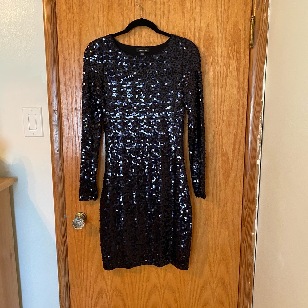 Le Chateau Black Sequin Dress